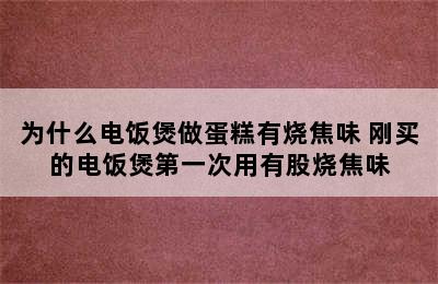 为什么电饭煲做蛋糕有烧焦味 刚买的电饭煲第一次用有股烧焦味